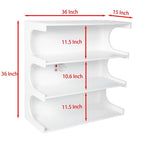 Étagère multifonctionnelle à 4 niveaux et table basse - Blanc minimaliste