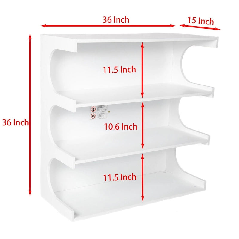Étagère multifonctionnelle à 4 niveaux et table basse - Blanc minimaliste