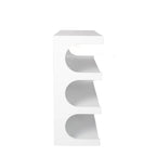 Étagère multifonctionnelle à 4 niveaux et table basse - Blanc minimaliste