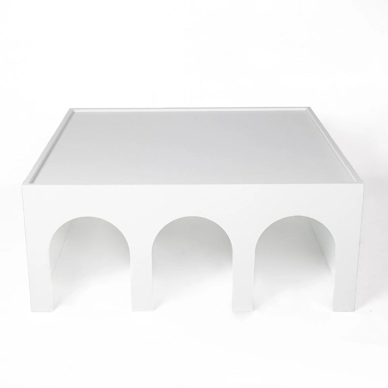 Étagère multifonctionnelle à 4 niveaux et table basse - Blanc minimaliste