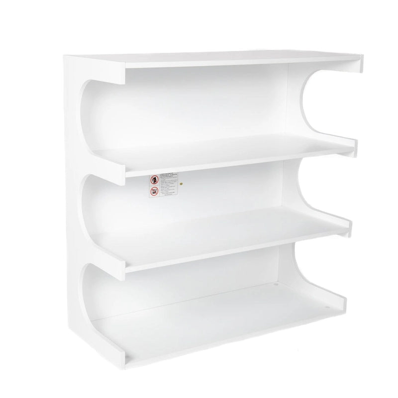 Étagère multifonctionnelle à 4 niveaux et table basse - Blanc minimaliste