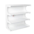Étagère multifonctionnelle à 4 niveaux et table basse - Blanc minimaliste