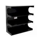 Étagère multifonctionnelle à 4 niveaux et table basse - Blanc minimaliste