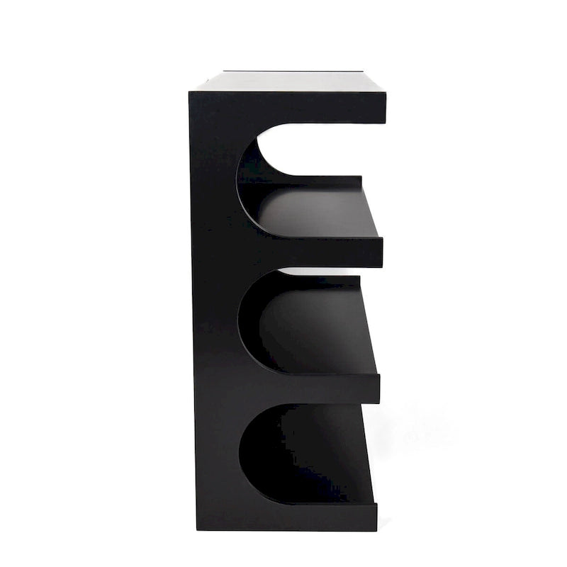 Étagère multifonctionnelle à 4 niveaux et table basse - Blanc minimaliste