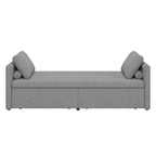 Lit de Repos Moderne en Lin avec 2 Tiroirs de Rangement - Matelas Non Inclus