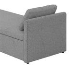 Lit de Repos Moderne en Lin avec 2 Tiroirs de Rangement - Matelas Non Inclus
