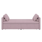 Lit de Repos Moderne en Lin avec 2 Tiroirs de Rangement - Matelas Non Inclus
