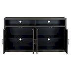 Buffet classique 4 portes avec rangement ouvert et étagères réglables