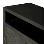 Buffet classique 4 portes avec rangement ouvert et étagères réglables