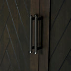Buffet classique 4 portes avec rangement ouvert et étagères réglables