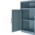 Buffet classique 4 portes avec rangement ouvert et étagères réglables