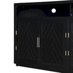 Buffet classique 4 portes avec rangement ouvert et étagères réglables